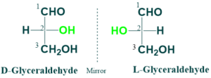 D and L isomers of glyceraldehyde