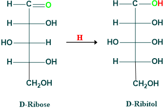 Reduction of ribose