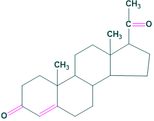 Structure of progesterone