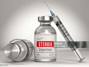 Bottle of steroids injection