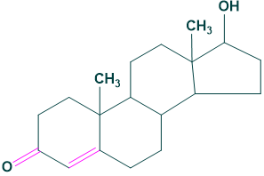 Structure of testosterone