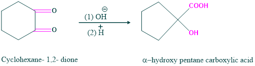 Reaction of alpha hydroxy pentane carboxylic acid