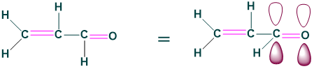 Conjugation with another pi bond