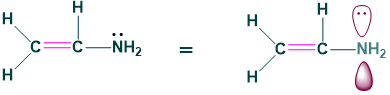 Conjugation with lone pair on nitrogen