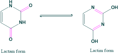 Lactam and lactim form of tautomerism