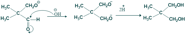 Mechanism of 2-methl propanal with formaldehyde