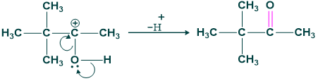 Pinacole-pinacolone rearrangement step 04