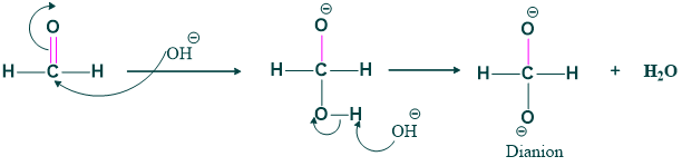 Formation of dianion