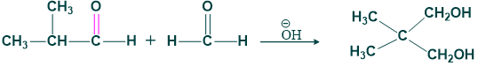 Reaction of 2 methyl propanal with formaldehyde