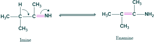 tautomerism between imine and enamine