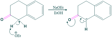 Michael addition step 01 in Robinson annulation reaction example