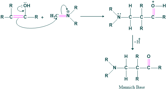 Step 03 in mannich reaction