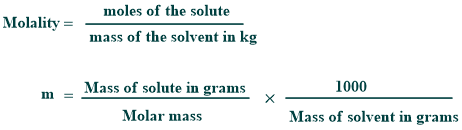 molality formula