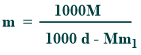 Relationship between molarity and molality