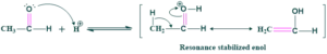 acid base mechanism enol formation