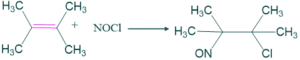 addition of nitrosyl chloride