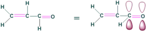 conjugation with another pi bond