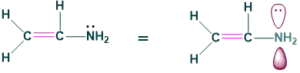 conjugation with lone pair on nitrogen