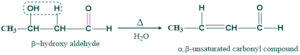 dehydration of aldol condensation