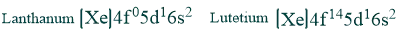 Transition Elements 7 electronic configuration of lanthanum and lutetium