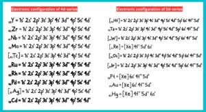 electronic configuration of 4 and 5d series