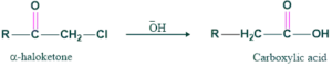 formation of carboxylic acid by favorskii rearrangement
