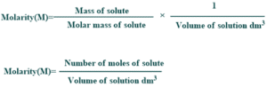 formula molarity 