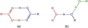 hydrogen bonding in alcohols and carboxylic acid