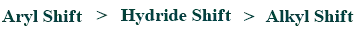 Pinacole-pinacolone rearrangement 5 migratory aptitude order