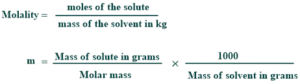 molality formulas