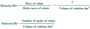 molarity