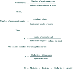 normality formula
