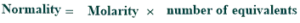 normality vs molarity