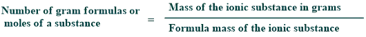 The Mole Definition 4 number of grams formulas