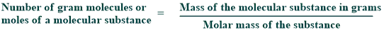 The Mole Definition 3 number of grams molecules