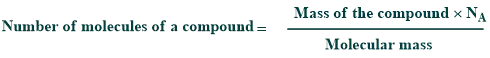 The Mole Definition 8 number of molecules of compounds