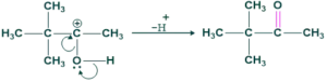 pinacole pinacolone rearrangement 4 step