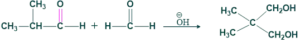 reaction of 2 methyl propanal with formaldehyde