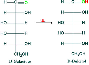 reduction of galactose
