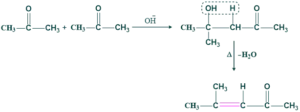 simple aldol condensation of of ketone
