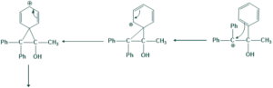 unsymmetrical pinacol major product step 2