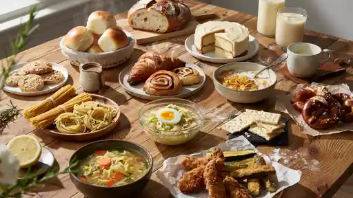 foods commonly made with wheat