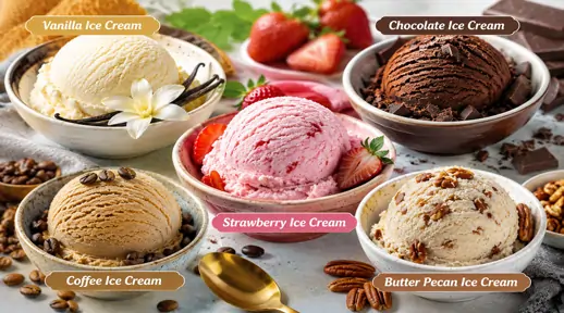 types of ice cream