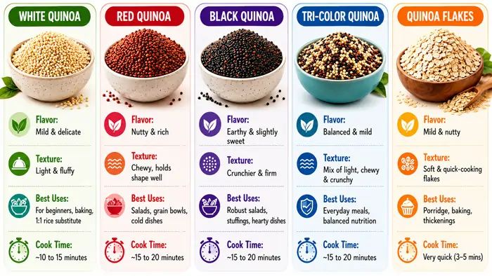 types of quinoa